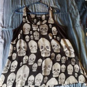 Royal Bones Sheer Skull tank top